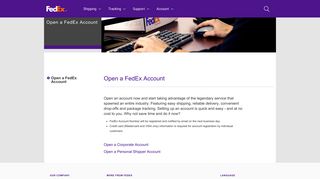 FedEx - Open a FedEx Account