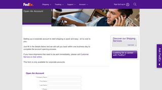 Open An Account - FedEx | India