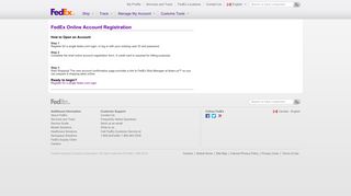 FedEx | Signup Process