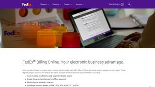 Billing Online | Electronic Invoices | FedEx Australia