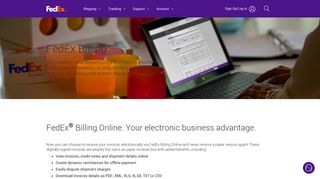 Billing Online | Electronic Invoices | FedEx Japan
