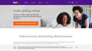 Billing Online | Electronic Invoices | FedEx United Kingdom