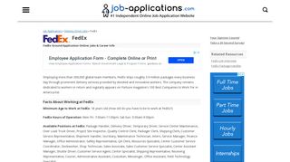 FedEx Application, Jobs & Careers Online - Job-Applications.com