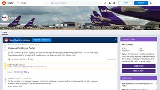 Express Employee Portal : FedEx - Reddit
