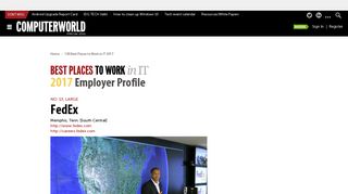 Best Places to Work in IT 2017 Employer Profile: FedEx - Computerworld
