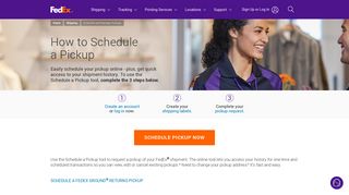 Schedule and Manage Pickups | FedEx