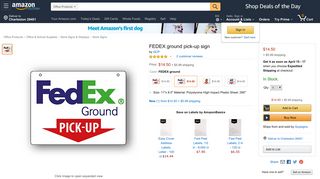 Amazon.com : FEDEX ground pick-up sign : Office Products