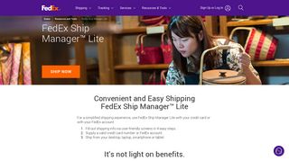 FedEx Ship Manager Lite | FedEx Canada