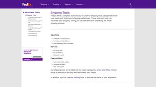 FedEx - shipping tools + eshipping = FedEx Express
