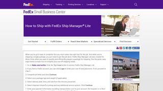 How to ship with FedEx Ship Manager® Lite