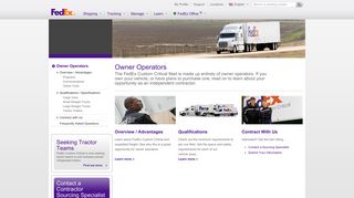 Owner Operators - FedEx Custom Critical