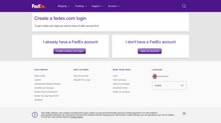 Register for a Login - FedEx