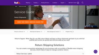Package Return Services - Return Shipping Labels | FedEx