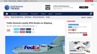 FedEx Rewards Loyalty With Breaks on Shipping - Small Business ...
