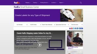Create a shipping label online - FedEx Small Business Center