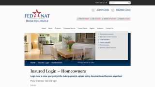 Insured Login - Homeowners | FedNat Insurance Company