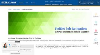 FedNet Soft Activation - Federal Bank
