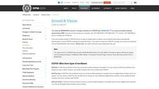 Dental & Vision Enrollment - OPM
