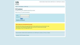 ITS Feedback - Login - University of Sussex