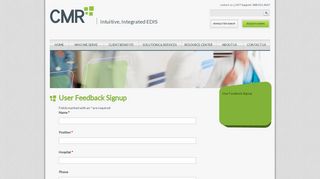 User Feedback Signup | CMR