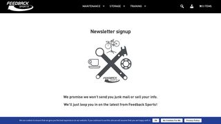 Newsletter signup - Feedback Sports