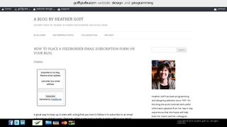 How to place a feedburner email subscription form on your blog | A ...