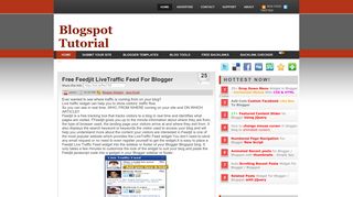 Free Feedjit LiveTraffic Feed For Blogger ~ Blogspot Tutorial