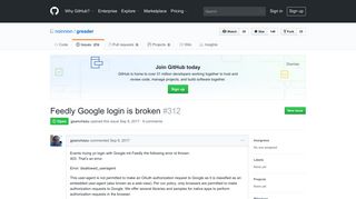 Feedly Google login is broken · Issue #312 · noinnion/greader · GitHub