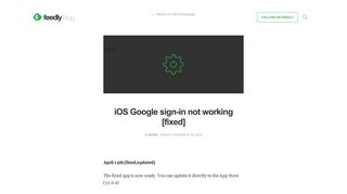 iOS Google sign-in not working [fixed] – Feedly Blog
