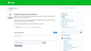 Google Login does not work with Opera – Customer Feedback ...