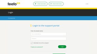 Login - Feefo Support Portal