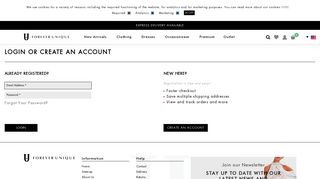 Account Login | Forever Unique