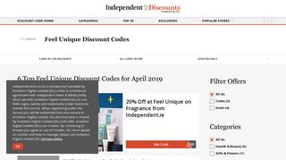 Feel Unique Discount Codes & Promo Codes | 2019 | Irish Independent