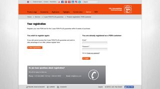 Product registration: FEIN customer - FEIN Power Tools Inc.