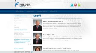 Staff | Felder Services | Housekeeping, Laundry, Dining, Shredding