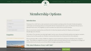 Membership - Options :: Felixstowe Ferry Golf Club