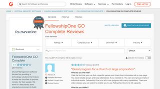 FellowshipOne GO Complete Reviews 2019 | G2 Crowd