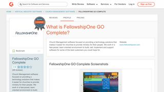 FellowshipOne GO Complete | G2 Crowd