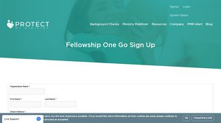 Fellowship One Go Sign Up | Protect My Ministry - Church Background ...