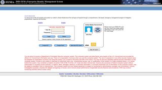 FEMA eServices Application Suite - Login