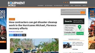 How contractors can get disaster cleanup work in ... - Equipment World