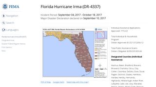 Florida Hurricane Irma (DR-4337) | FEMA.gov