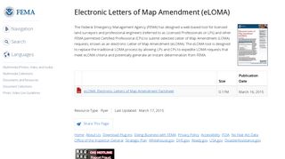 Electronic Letters of Map Amendment (eLOMA) | FEMA.gov