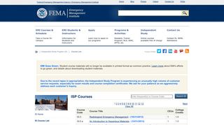 FEMA Independent Study Courses - FEMA Training