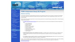 FEMA IS Courses - 2019 IAEM Website - Global Council