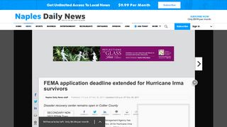 FEMA application deadline extended for Hurricane Irma survivors