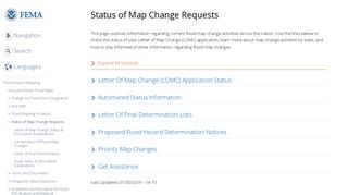 Status of Map Change Requests | FEMA.gov