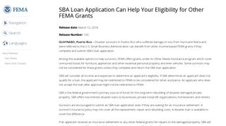 SBA Loan Application Can Help Your Eligibility for Other FEMA Grants ...