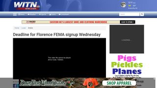 Deadline for Florence FEMA signup Wednesday - WITN