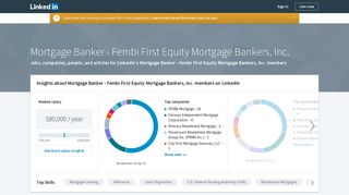 Top 25 Mortgage Banker profiles at Fembi First Equity Mortgage ...